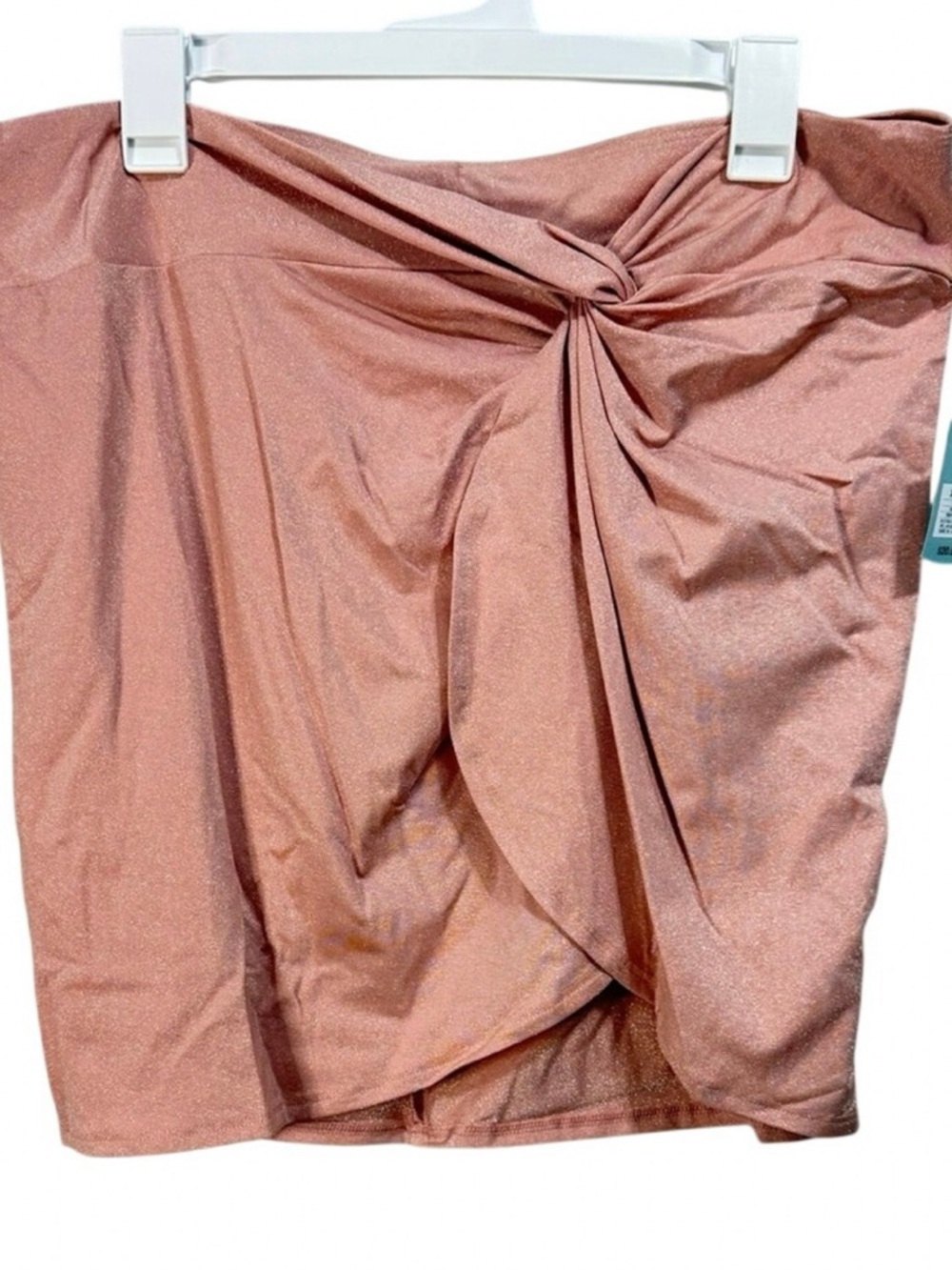 Shade & Shore Shimmer Twist-Front Swim Coverup in Pink